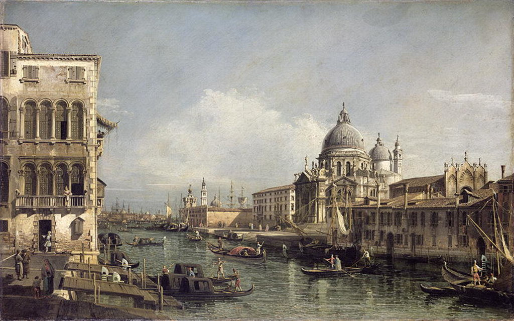 Detail of Entrance to the Grand Canal, Venice by Bernardo Bellotto