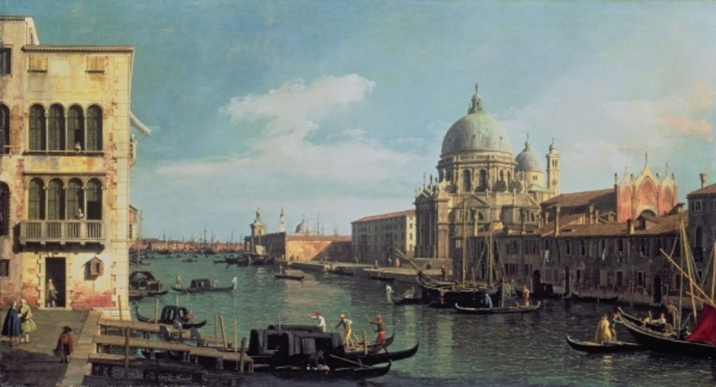 Detail of View of the Grand Canal: Santa Maria della Salute and the Dogana from Campo Santa Maria Zobenigo, early 1730s by Canaletto