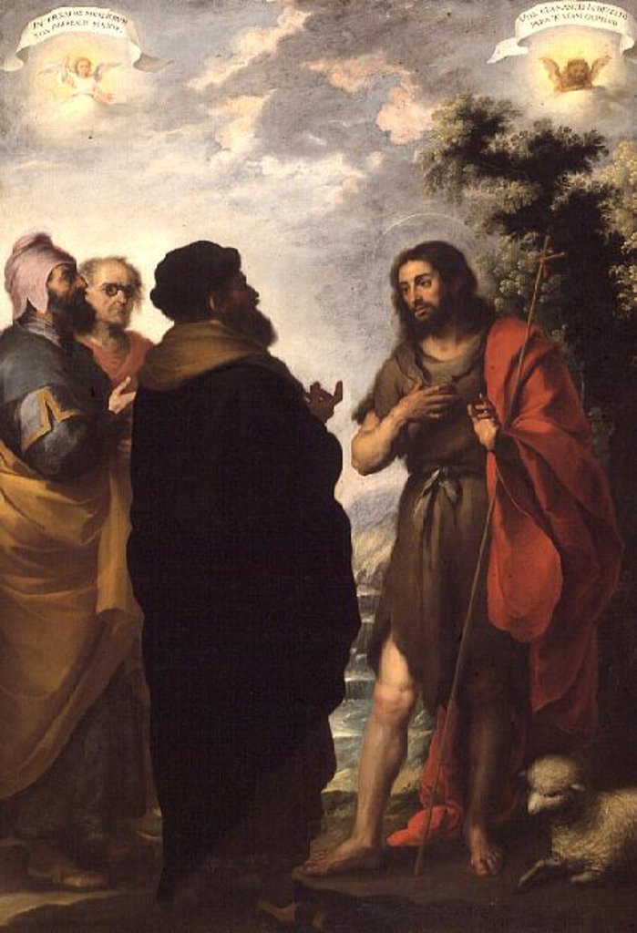 Detail of St. John the Baptist with the Scribes and Pharisees, c.1655 by Bartolome Esteban Murillo