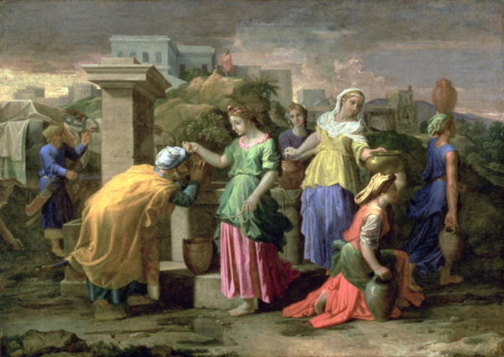 Detail of Eliezer and Rebecca at the Well, c.1660-65 by Nicolas Poussin