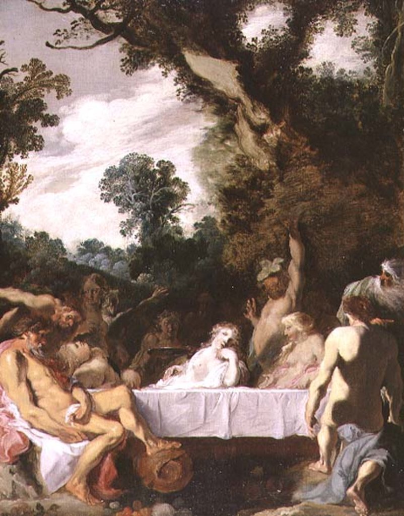 Detail of A Bacchanalian Feast, c.1617 by Johann Liss or Lis or von Lys