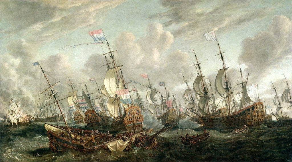 Detail of The Four Days' Battle, 1-4 June 1666 by Abraham Storck