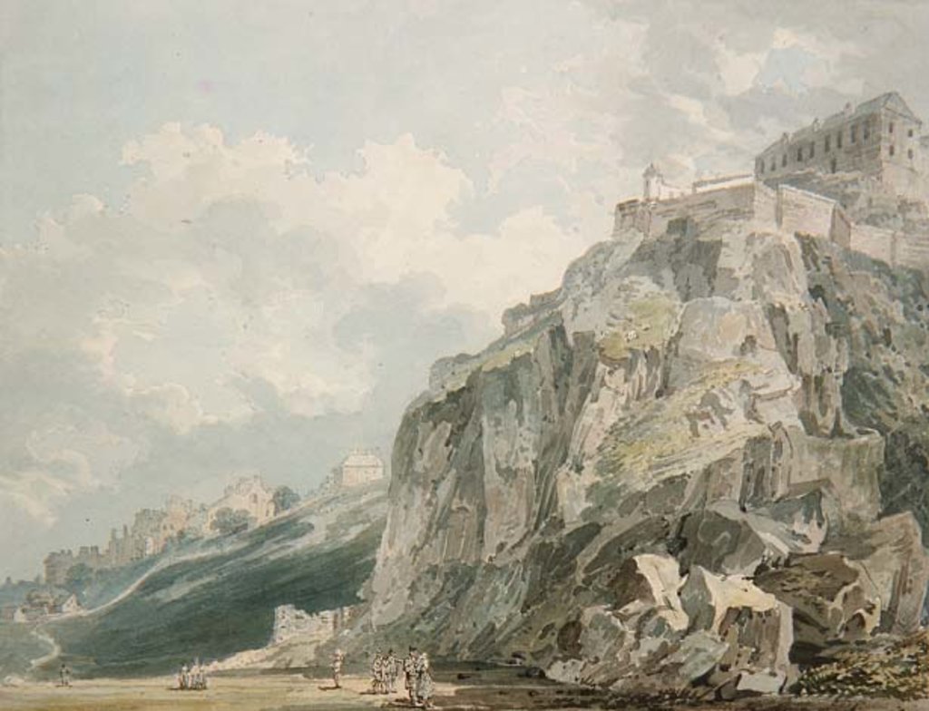 Detail of No.1187 The Castle Rock, Edinburgh, c.1793 by Thomas Girtin