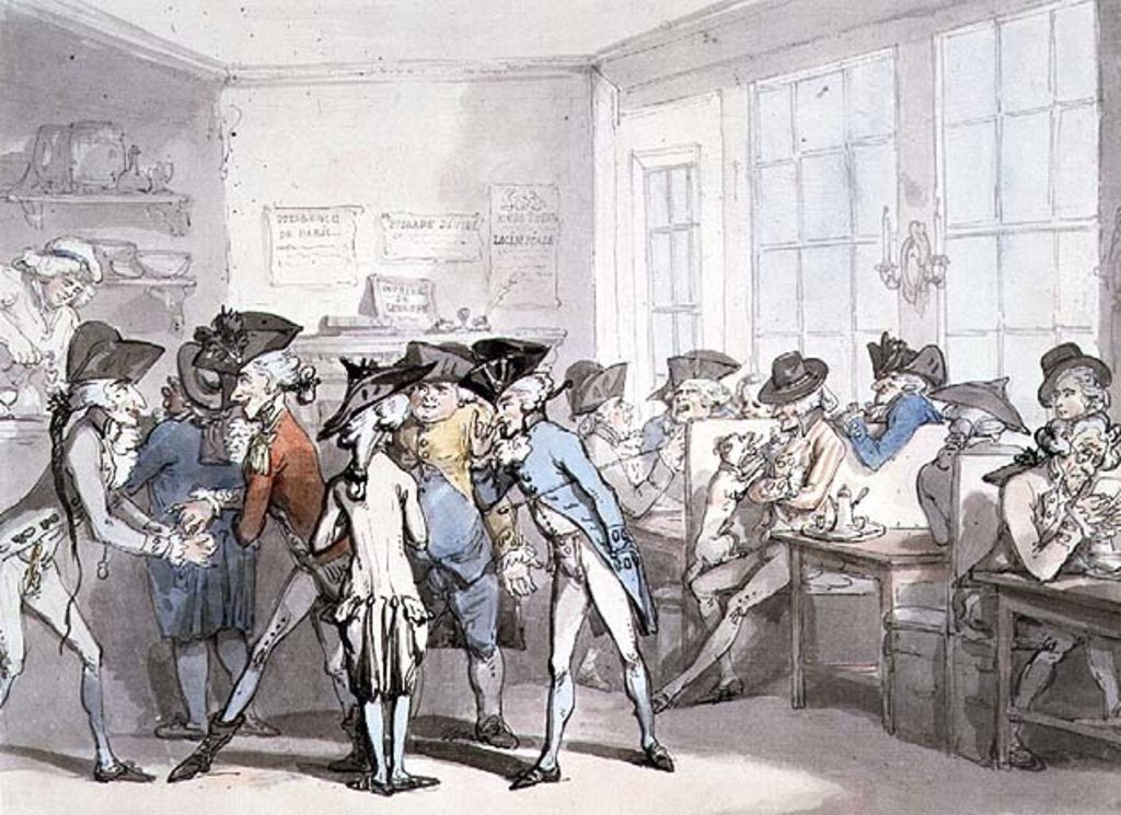 Detail of No.1732 A French Coffee House by Thomas Rowlandson