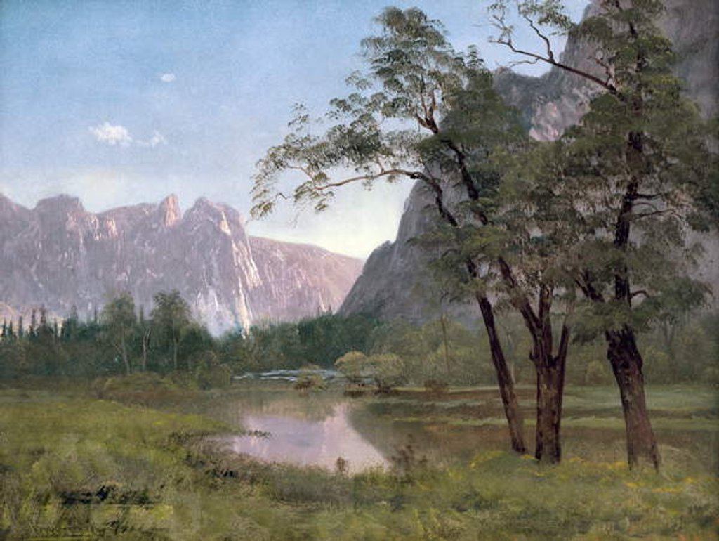Detail of Yosemite Valley by Albert Bierstadt