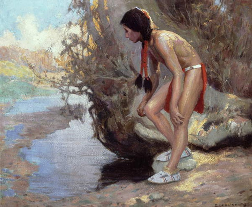 Detail of In Ambush, 1915-16 by Eanger Irving Couse