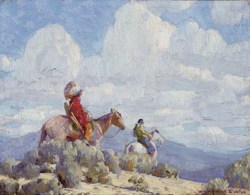 Detail of Indians of Taos by William Herbert 'Buck' Dunton