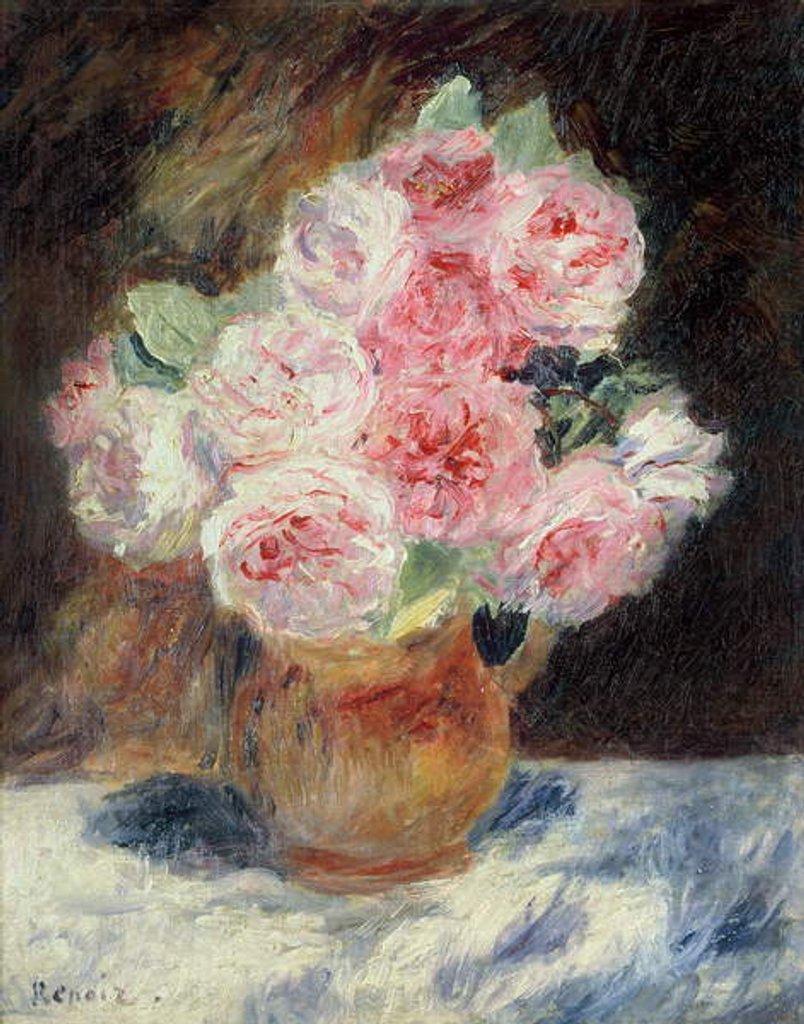 Detail of Roses, 1878 by Pierre Auguste Renoir