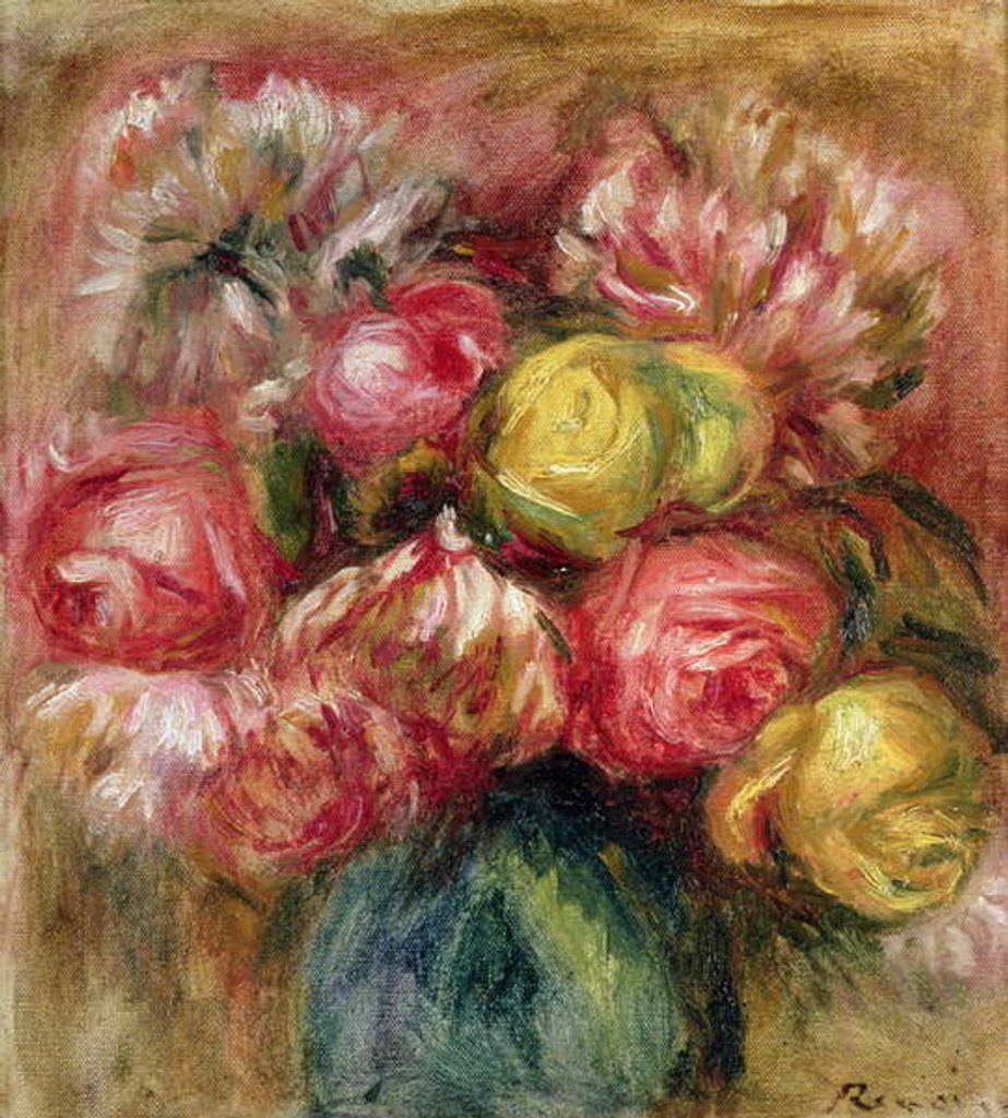 Detail of Chrysanthemums by Pierre Auguste Renoir