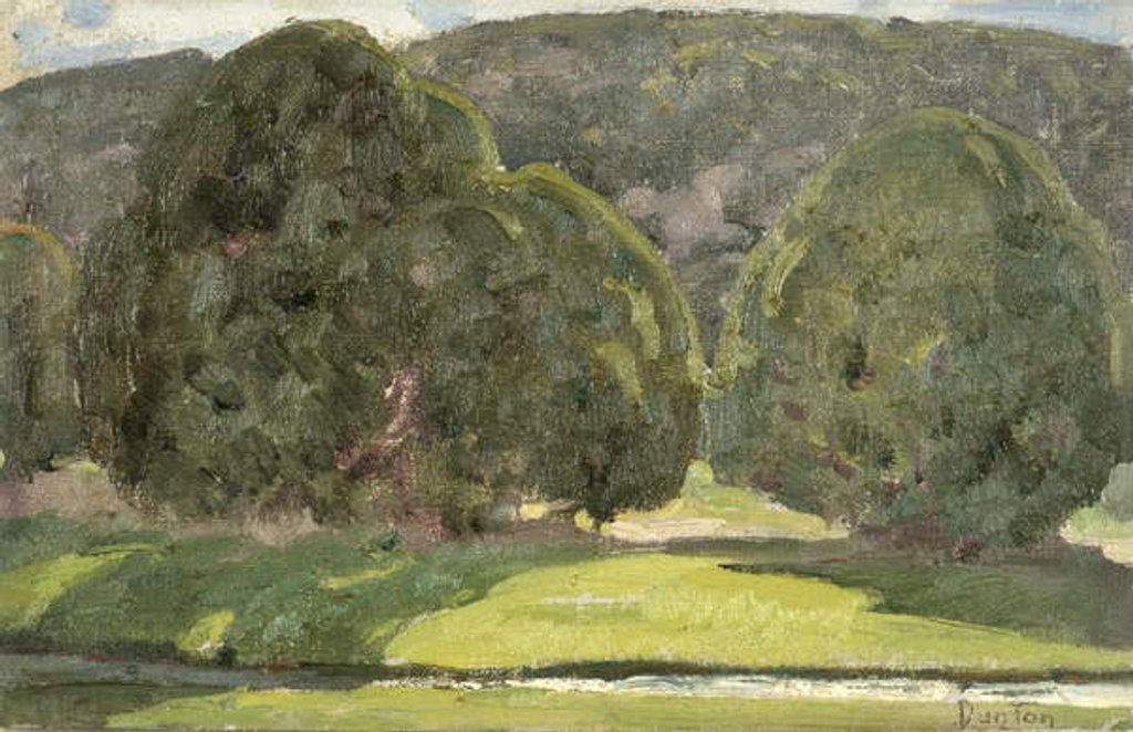 Detail of Sunlight and Cedars, c.1933 by William Herbert 'Buck' Dunton