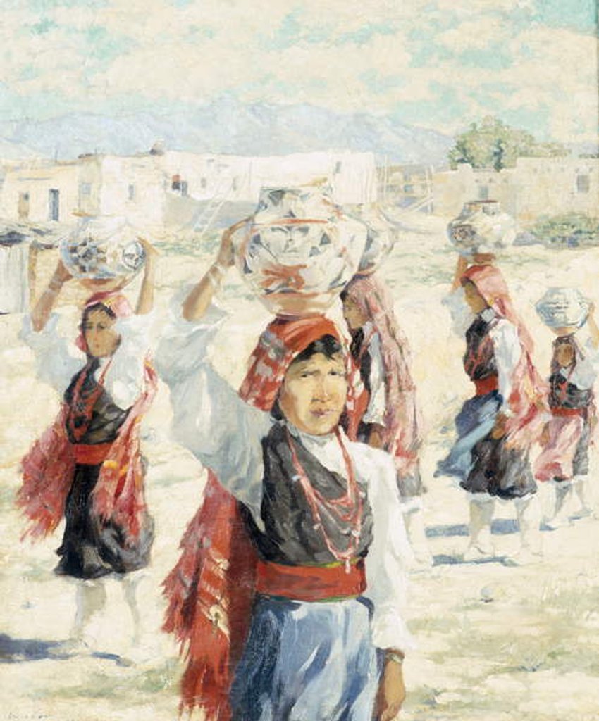 Detail of Girls of Isleta, c.1915 by Walter Ufer