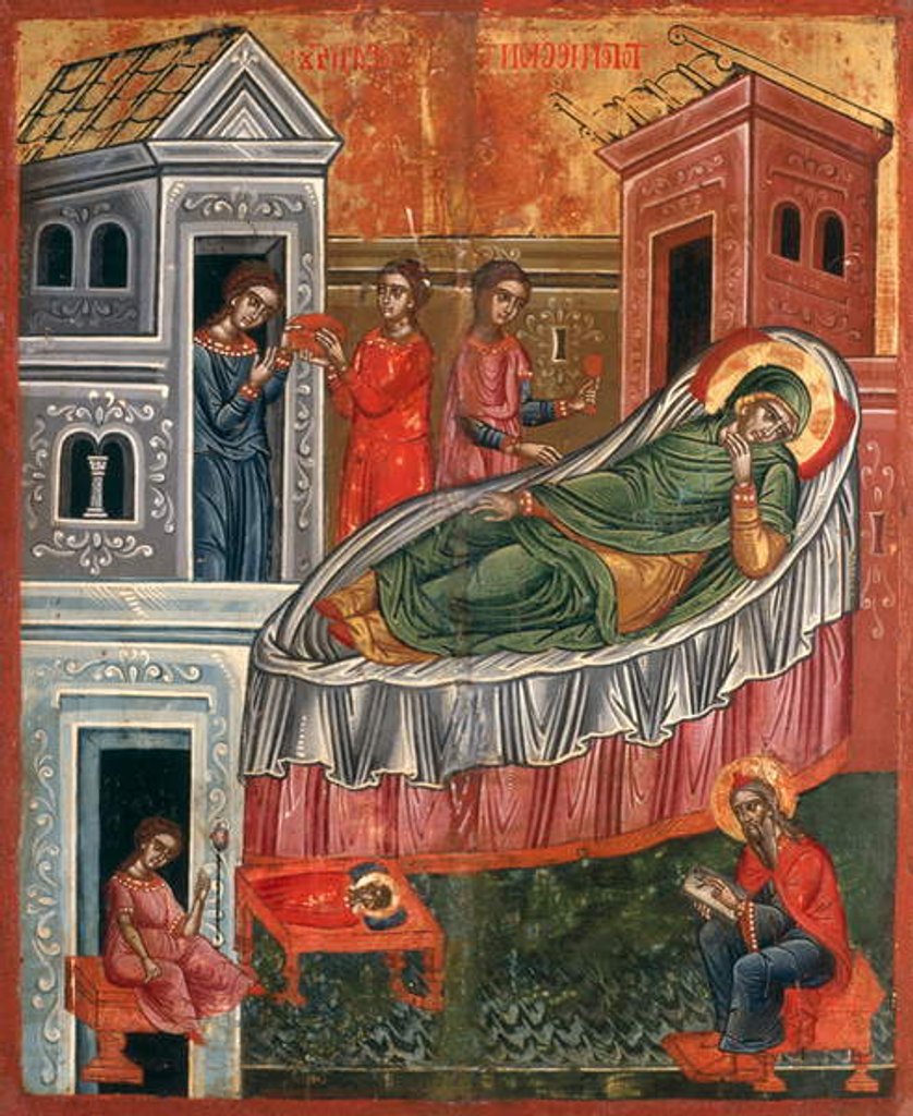 Detail of The Birth of John the Baptist, late 17th century by Greek School