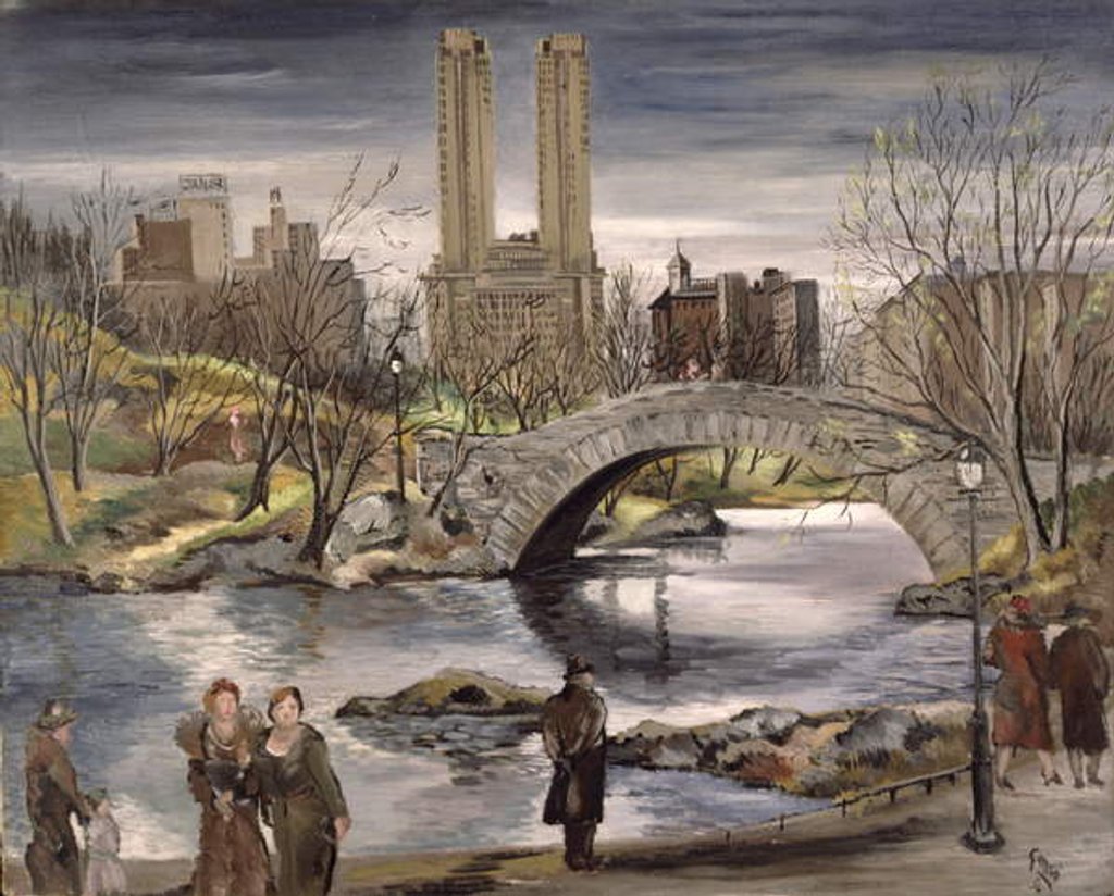 Detail of Spring in Central Park, 1936 by Emil Ganso