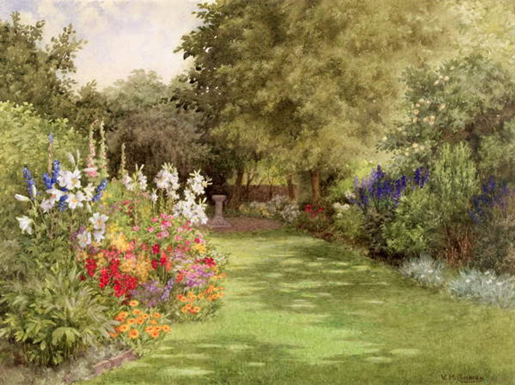 Detail of A Garden in July, c.1910 by Violet Common