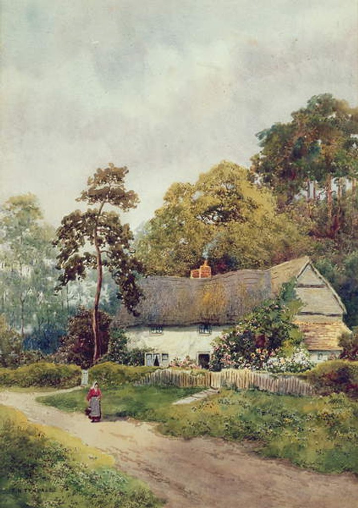 Detail of A Country Cottage by F.H. Tyndale