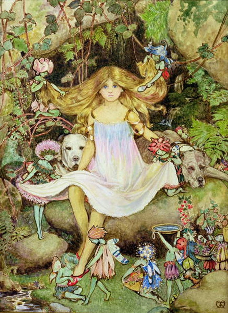 Detail of Pansy and the Fairies by Mary Elizabeth Atkins