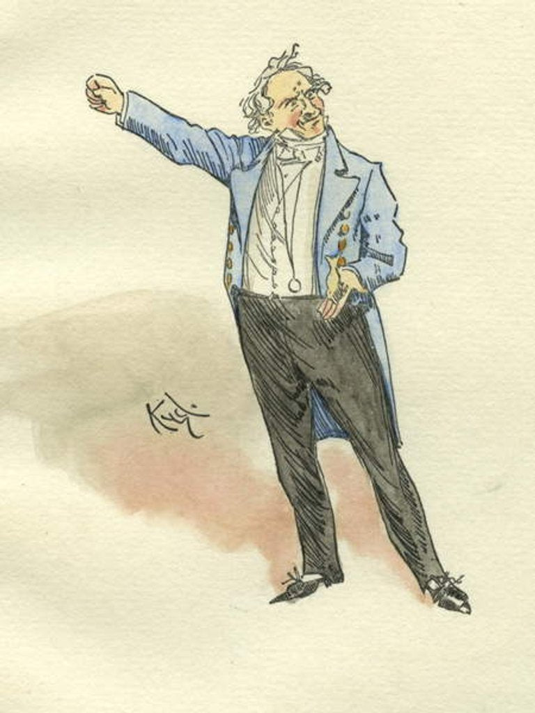 Detail of Mr. Pickwick from The Pickwick Papers by Joseph Clayton Clarke