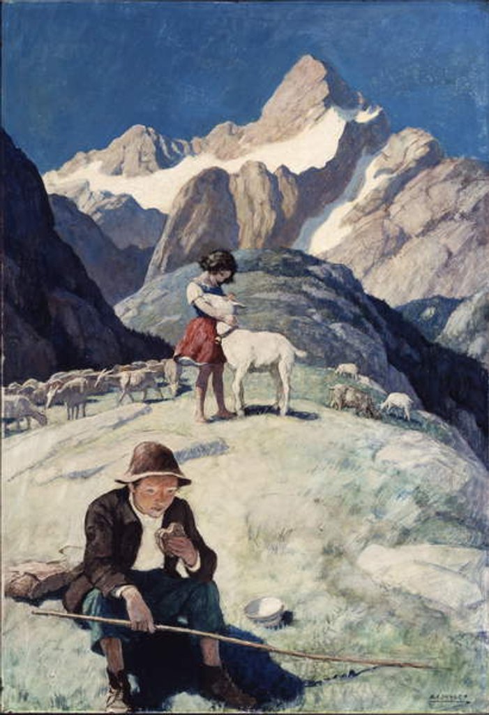 Detail of Heidi, 1940 by Newell Convers Wyeth