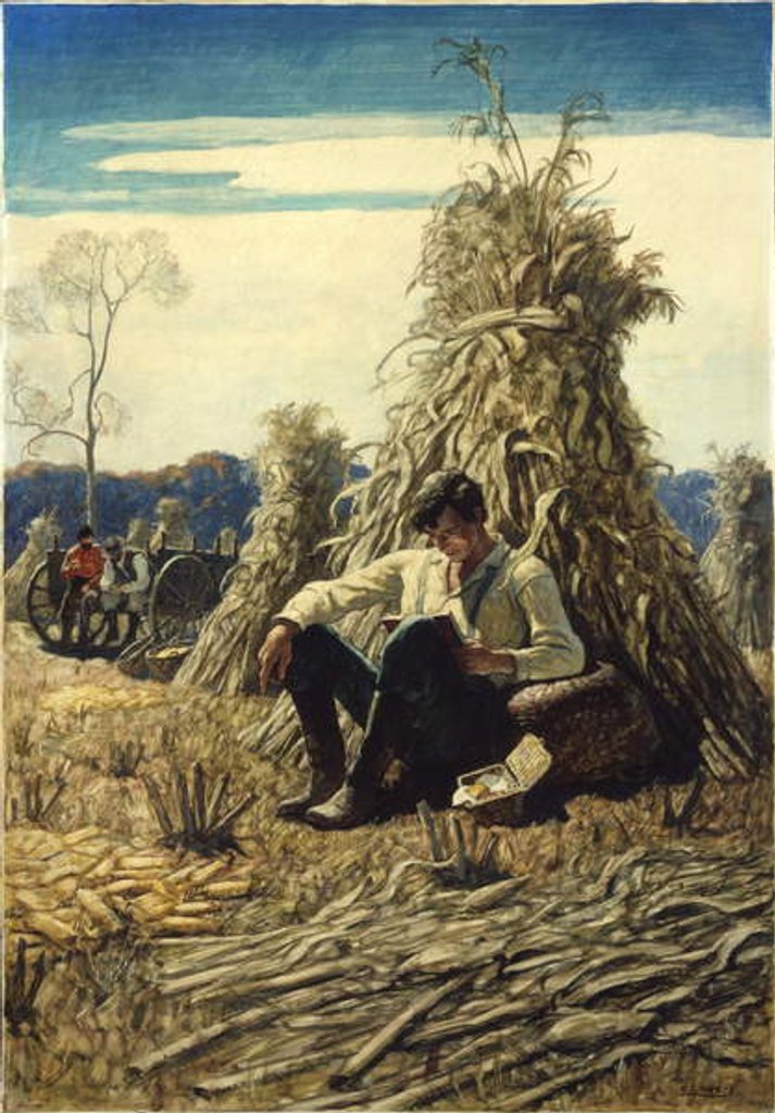 Detail of Peculiarsome Abe, 1940 by Newell Convers Wyeth