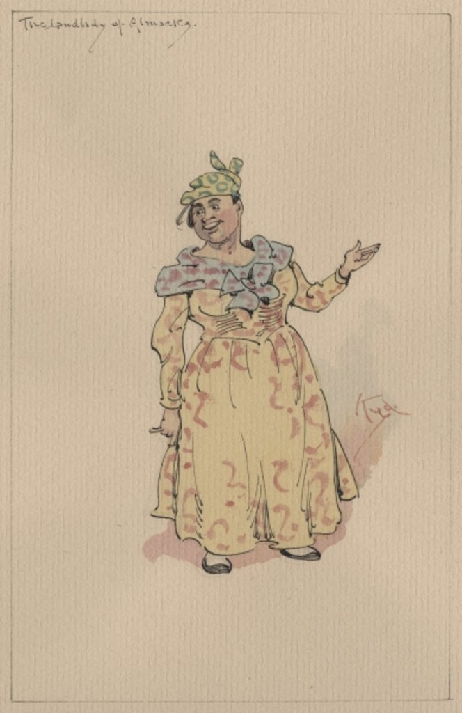 Detail of The Landlady of Almack's, c.1920s by Joseph Clayton Clarke