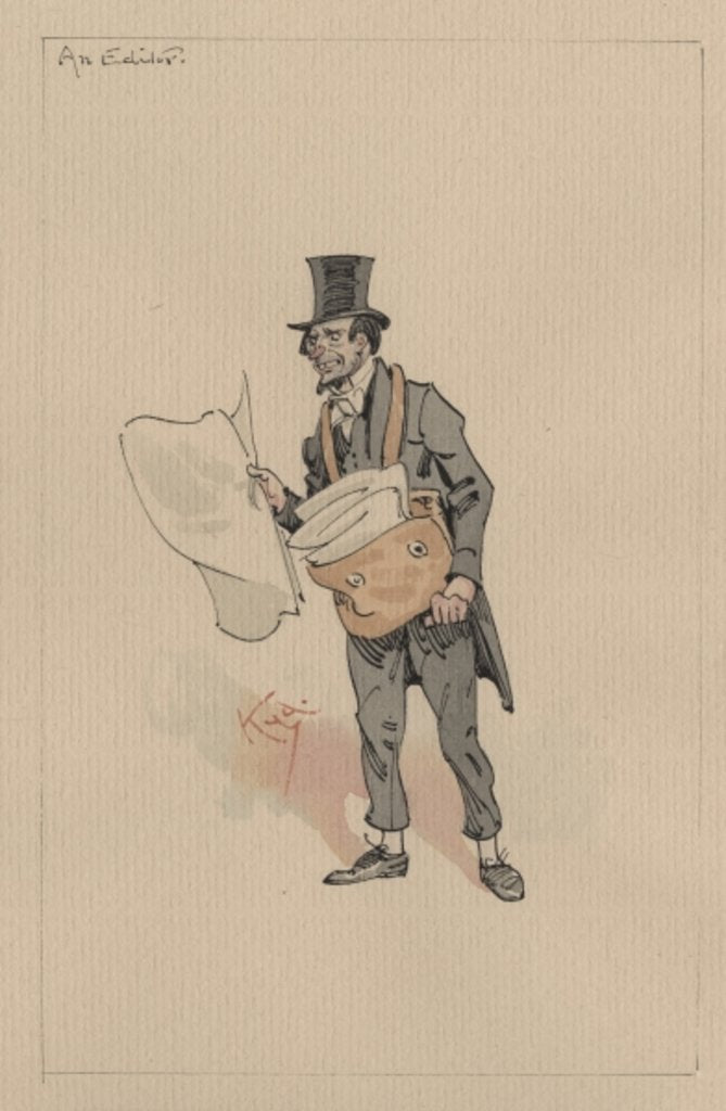 Detail of An Editor, c.1920s by Joseph Clayton Clarke