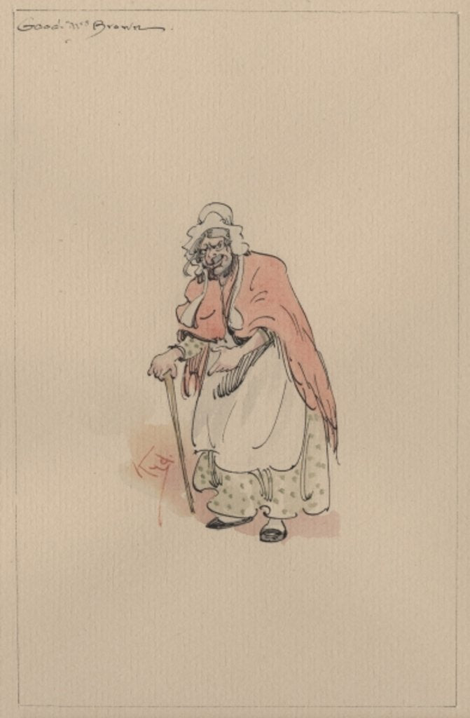 Detail of Good Mrs Brown, c.1920s by Joseph Clayton Clarke