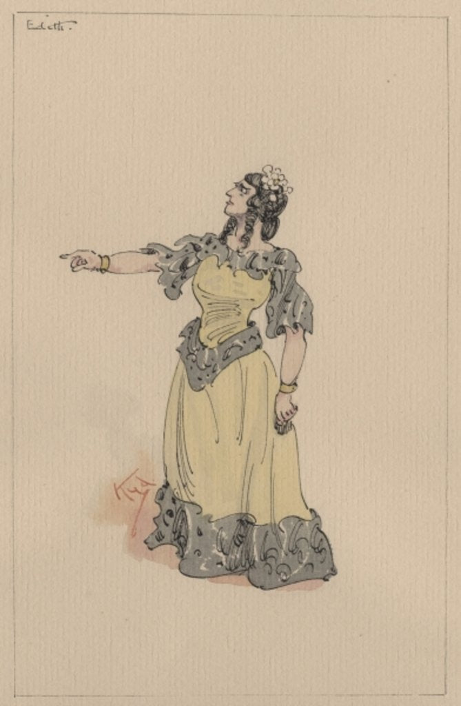 Detail of Mrs Edith Dombey, c.1920s by Joseph Clayton Clarke