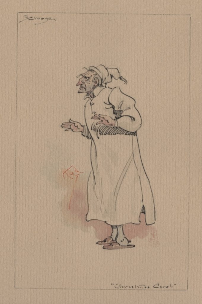 Detail of Ebenezer Scrooge - A Christmas Carol, c.1920s by Joseph Clayton Clarke