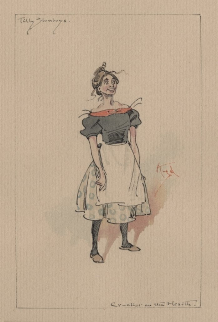 Detail of Tilly Slowboy - The Cricket on the Hearth, c.1920s by Joseph Clayton Clarke