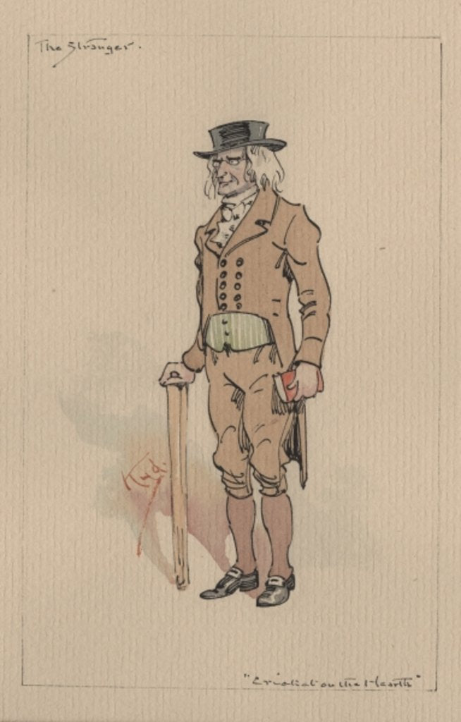 Detail of The Stranger, or Edward Plummer - The Cricket on the Hearth, c.1920s by Joseph Clayton Clarke