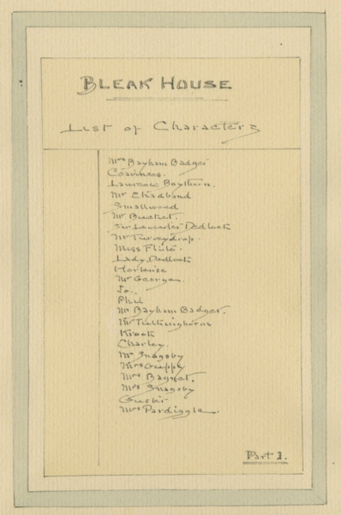 Detail of List of Characters, c.1920s by Joseph Clayton Clarke