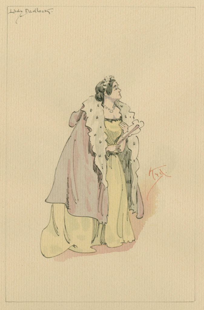 Detail of Lady Dedlock, c.1920s by Joseph Clayton Clarke