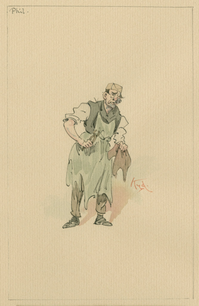 Detail of Phil Squod, c.1920s by Joseph Clayton Clarke