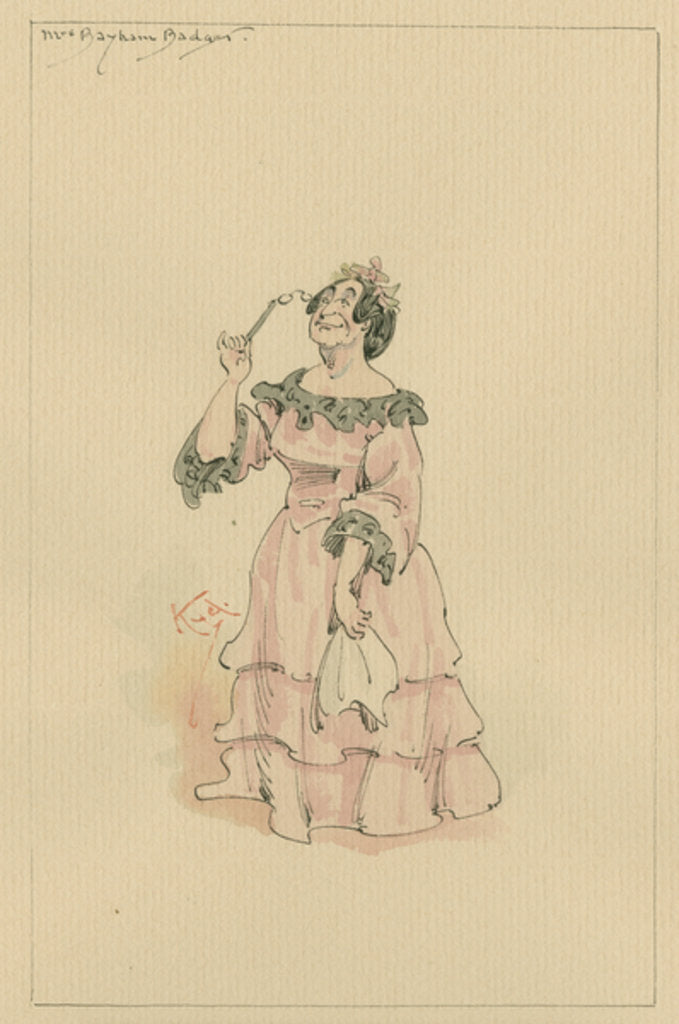 Detail of Mrs Bayham Badger, c.1920s by Joseph Clayton Clarke