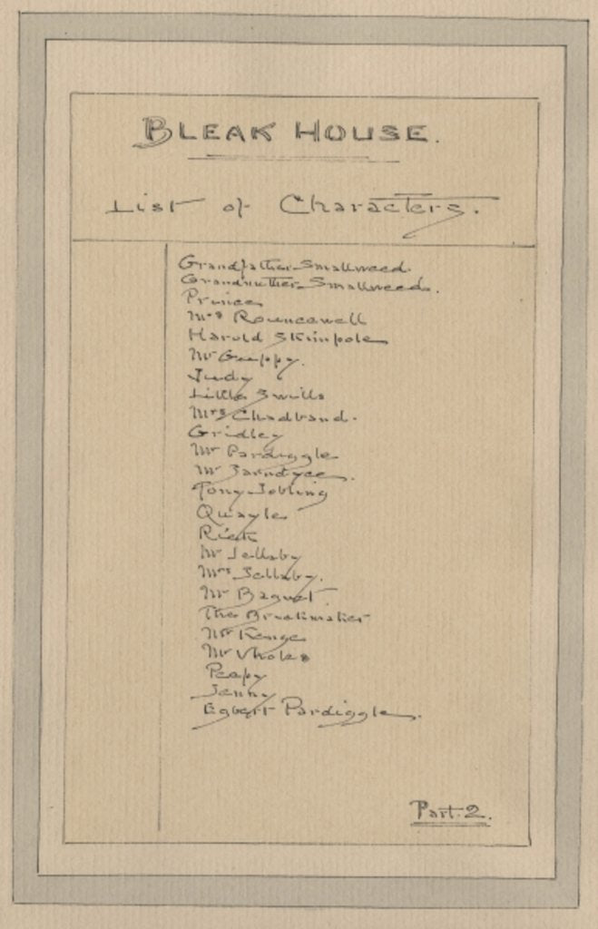 Detail of List of Characters, c.1920s by Joseph Clayton Clarke