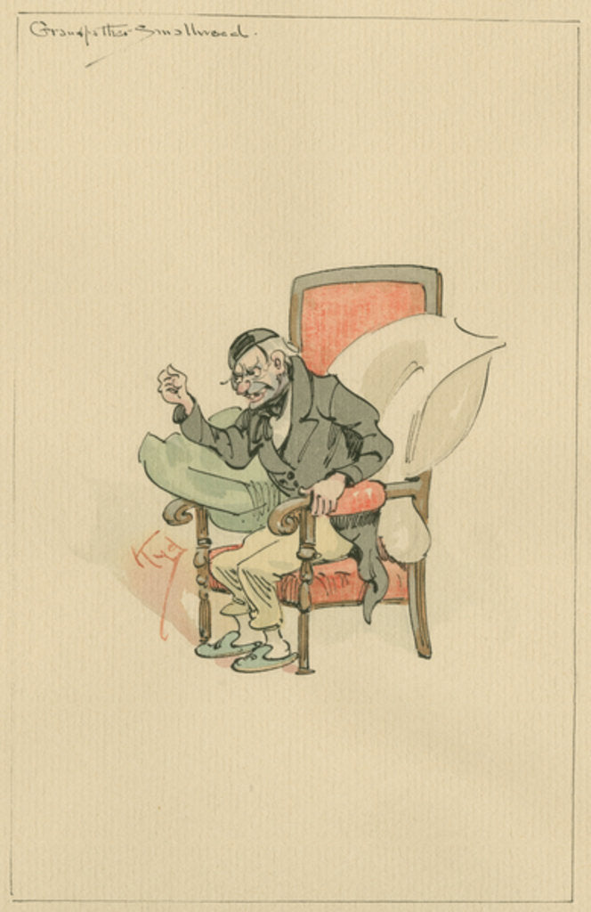 Detail of Grandfather Smallweed, c.1920s by Joseph Clayton Clarke