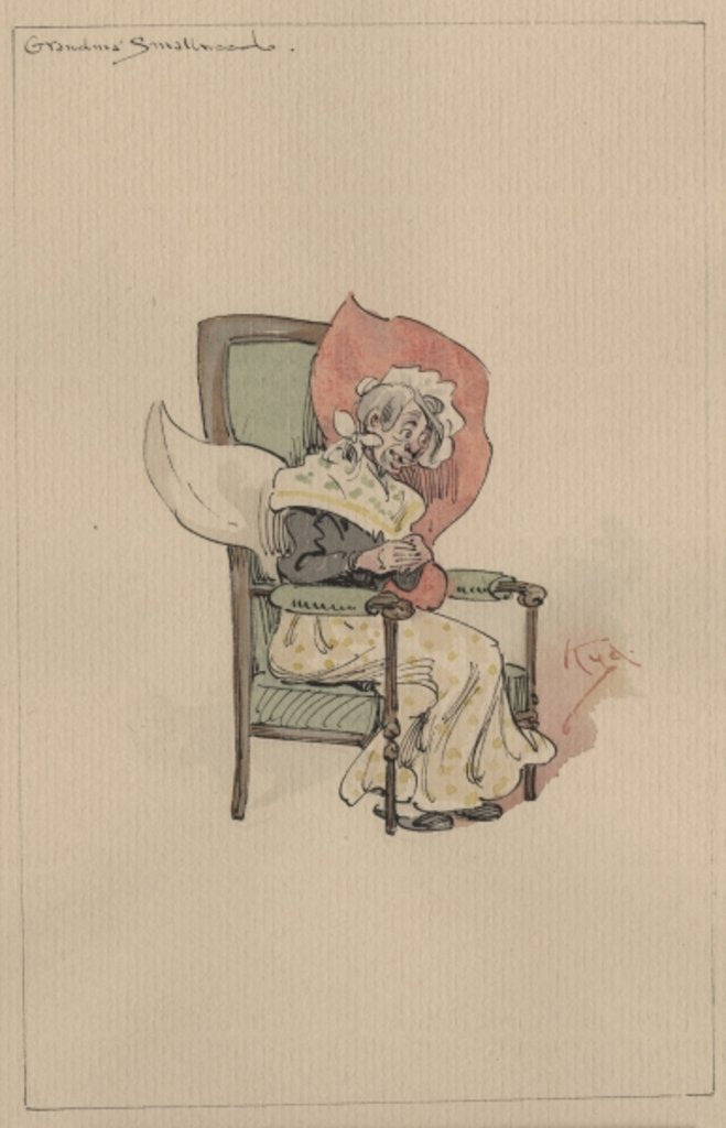 Detail of Grandma Smallweed, c.1920s by Joseph Clayton Clarke