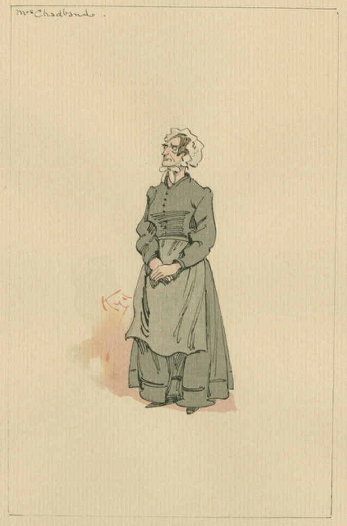 Detail of Mrs Chadband, c.1920s by Joseph Clayton Clarke