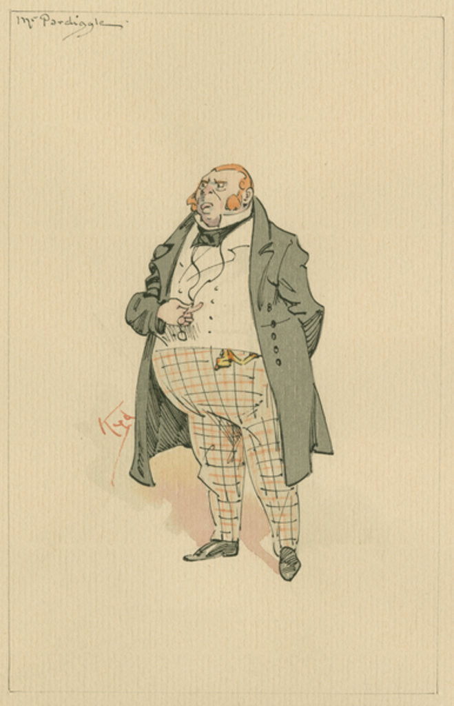 Detail of Mr Pardiggle, c.1920s by Joseph Clayton Clarke