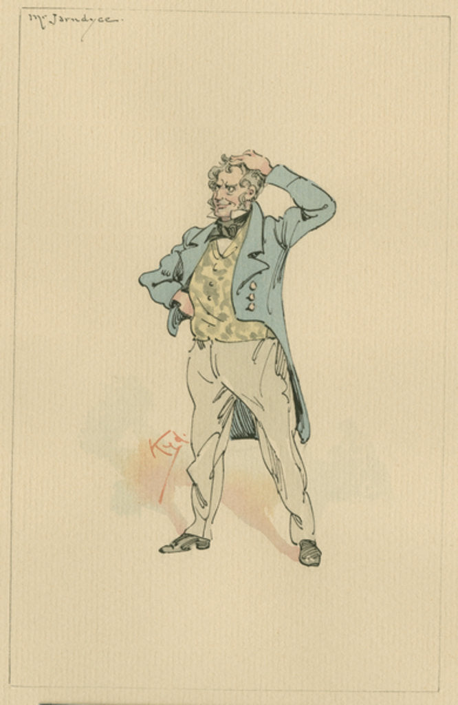 Detail of Mr Jarndyce, c.1920s by Joseph Clayton Clarke
