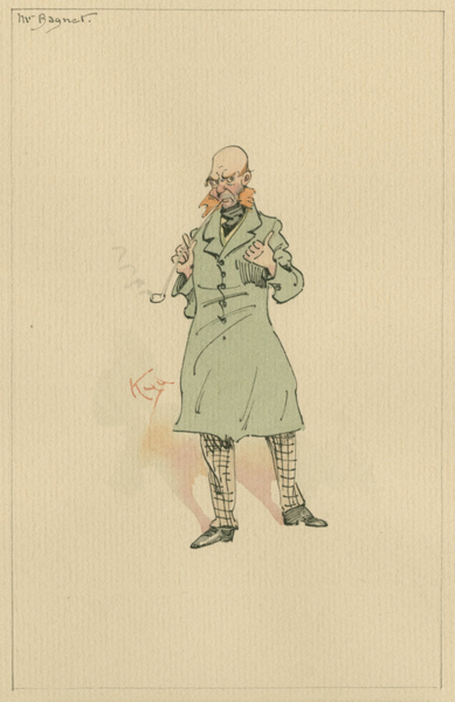 Detail of Mr Bagnet, c.1920s by Joseph Clayton Clarke