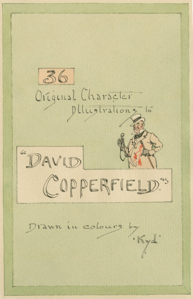 Detail of Title Page, Illustrations for 'David Copperfield', c.1920s by Joseph Clayton Clarke