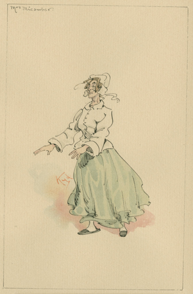 Detail of Mrs Micawber, c.1920s by Joseph Clayton Clarke