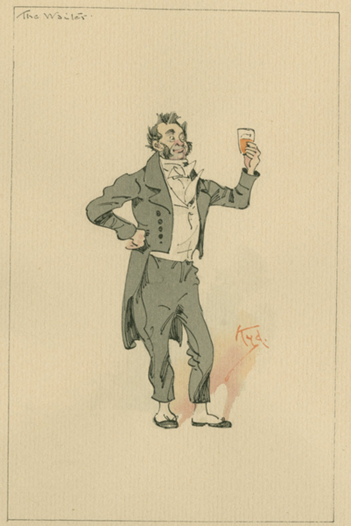 Detail of The Waiter, c.1920s by Joseph Clayton Clarke