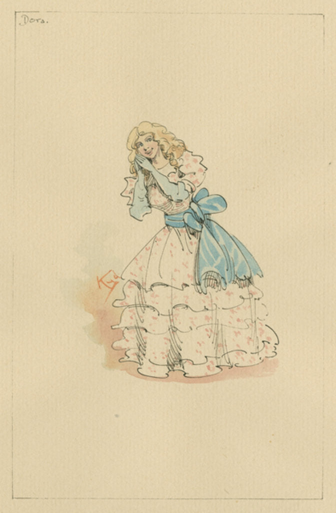 Detail of Dora Spenlow, c.1920s by Joseph Clayton Clarke