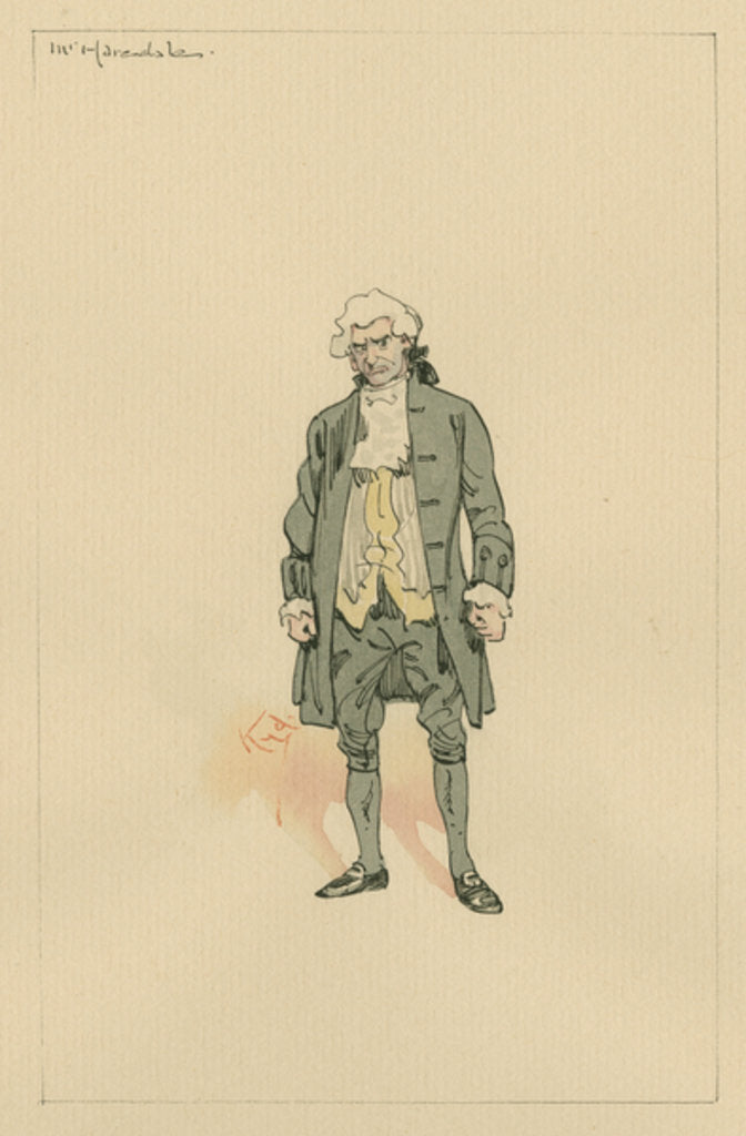 Detail of Mr Geoffrey Haredale, c.1920s by Joseph Clayton Clarke