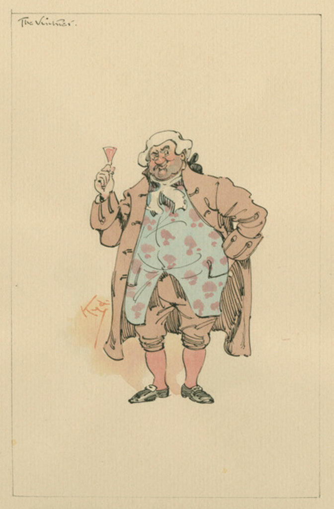 Detail of The Vintner, c.1920s by Joseph Clayton Clarke