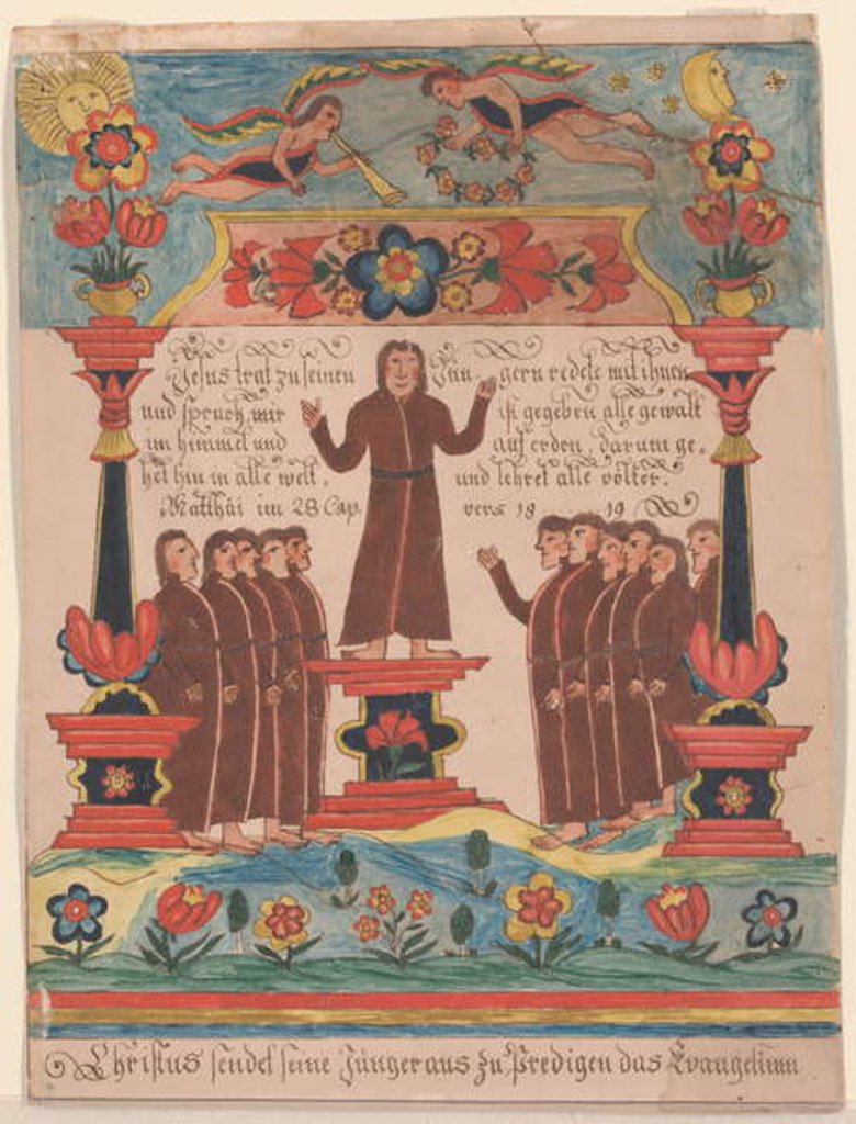 Detail of Jesus Went to His Disciples, c.1810-20 by Durs Sr. & Rudy Durs Jr. Rudy