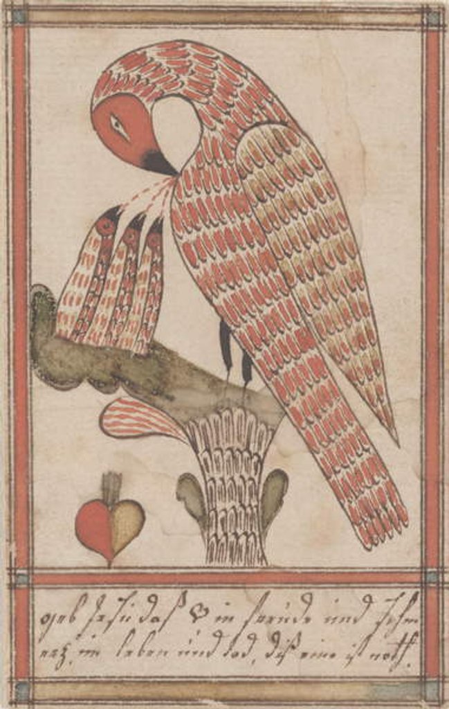 Detail of Pelican in it's Piety, c.1800 by American School