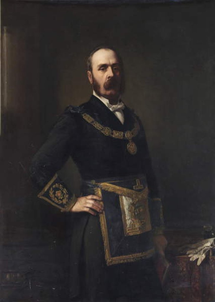 Detail of Sir John Braddick Monckton, 1883 by Barnett Samuel Marks